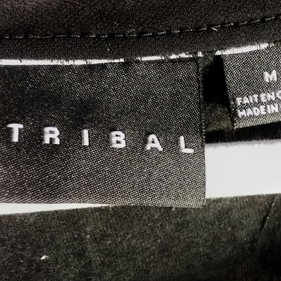 Tribal Black & White Floral Tank Top - Picture 2 of 2